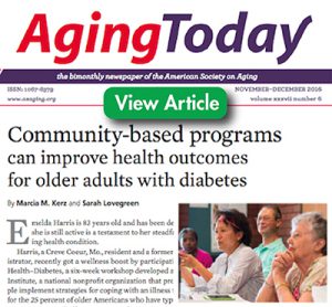 Aging Today article preview