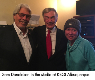 Sam Donaldson in the studio at KBQI Albuquerque